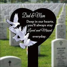 Memorial Iron Grave Markers Cemetery Garden Stake Memorial Plaque Garden Decor