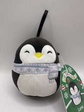 Squishmallow Luna the Penguin  Christmas Plush Toy Ear Muffs NWT