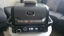 Ninja Woodfire Electric BBQ Grill & Smoker OG701UK Grey lid/ Black body
