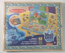 New Melissa  Doug Blue's Clues  You Wooden Magnetic Picture Game 48 Pieces 