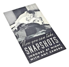 Kodak Take Snapshots Indoors at Night Brochure Vintage Ephemera c.1950's