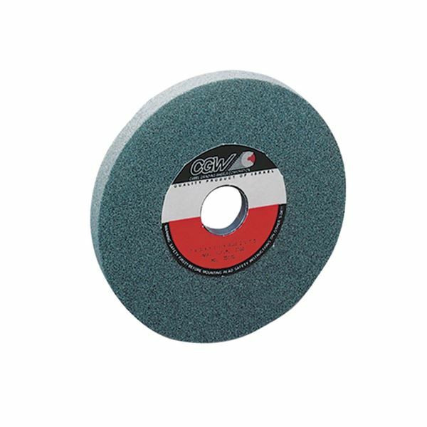 8 Inch Green Silicon Carbide Grinding Wheel | 80 Grit, 1" Thick, 5/8" Arbor | For Sharpening Carbide Tools & Non-Metallics