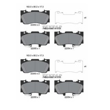 2x Textar 2235301 Bremsbelagsatz Scheibenbremse Vorne für Ford USA Mustang