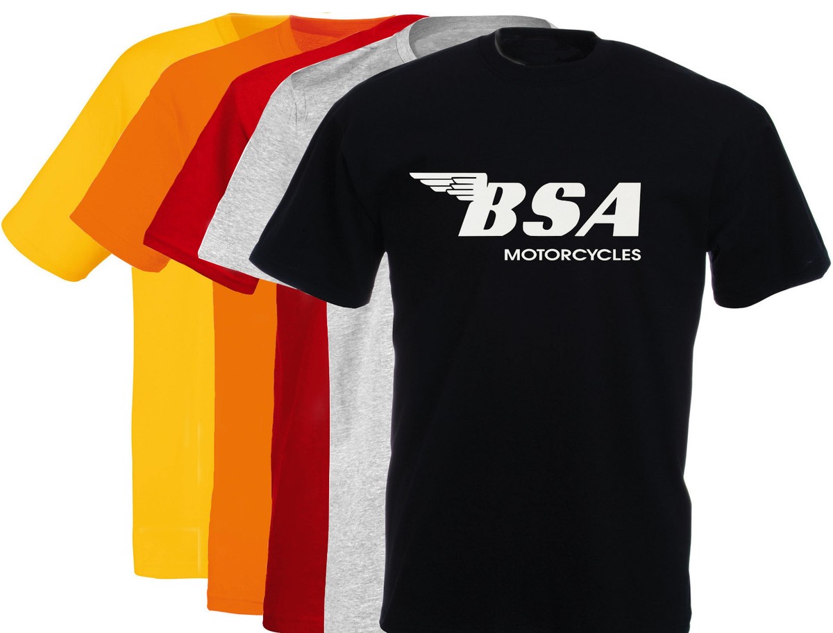 T-shirt marqué BSA, moto anglaise, vintage, biker, motard, S, M, L 