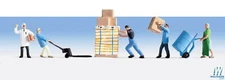 NEW Walthers Warehouse Workers & Accessories Pkg (5) HO Scale FREE US SHIP