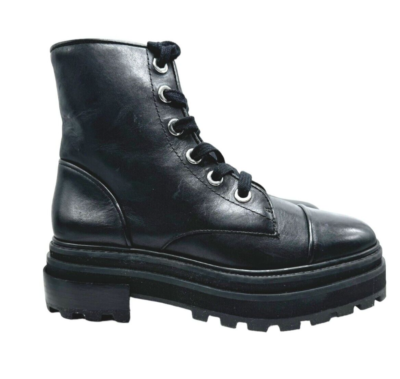 Schutz Maylova Black Leather Combat Boots Women 6 NWOB | eBay display picture 2