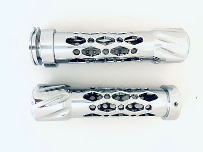 ハンドピースセット HAYABUSA CHROME KANJI LOGO DIAMOND CUT HANDLEBAR GRIPS 2008-2020
