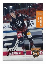 Eishockey AK/Postcard 21-22 - Luis Schinko - Grizzlys Wolfsburg - Signiert