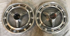 2 1965-66 CHEVROLET IMPALA SS, 1967 CHEVY II NOVA SS 14" CHROME SPINNER HUBCAPS