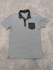 G/Fore Polo Shirt Mens Medium Striped Pocket Casual Golf Performance