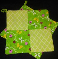 8 Pot Holders Set 2 Two Lady Bugs Butterflies Green Spring Theme Handmade By Me 8 Pot Holders Set 2 Two Lady Bugs Butterflies Green Spring Theme Handmade By Me