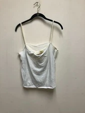 Norm Thompson Women's White Sleeveless Spaghetti Straps Camisole Tank Top Sz 42D