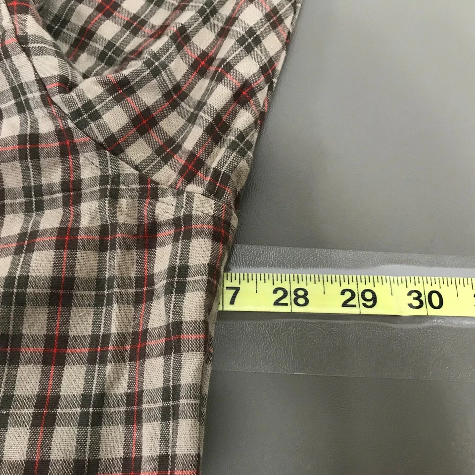 Camisa esportiva vintage anos 90 Geoffrey Beene 16 celeiro trabalho pesado xadrez ao ar livre - Imagem 3 de 4