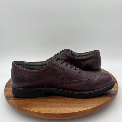 Size 10.5 Rockport Mens Dressports Vibram Burgundy Leather 