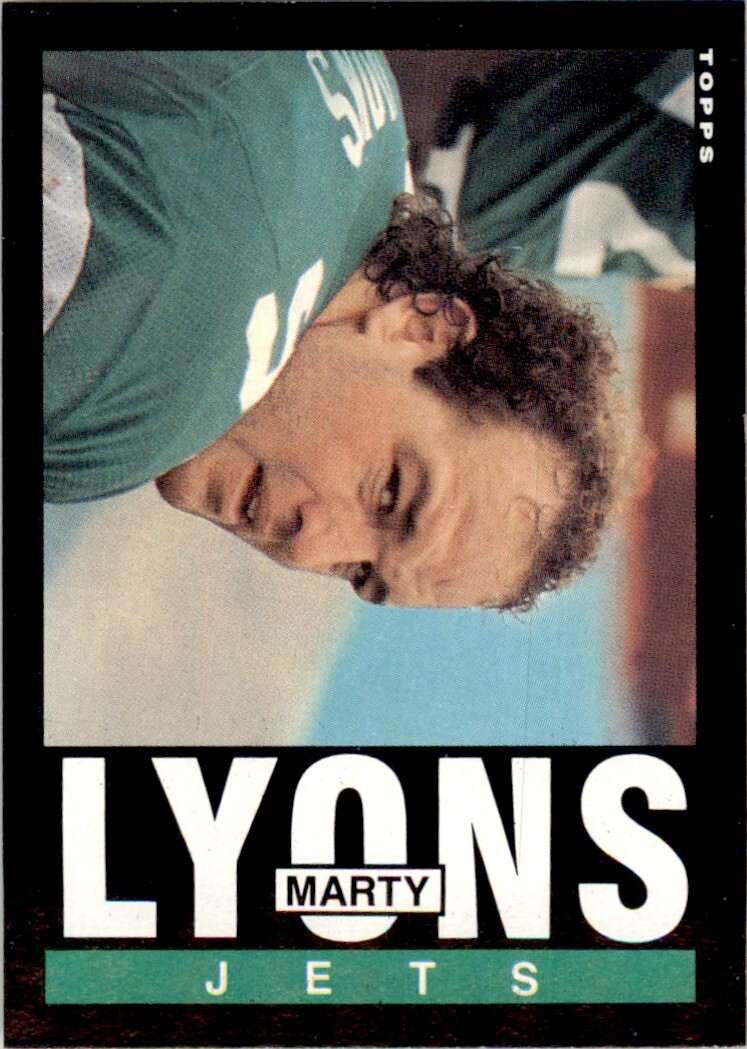 1985 TOPPS MARTY LYONS NEW YORK JETS. 343 eBay
