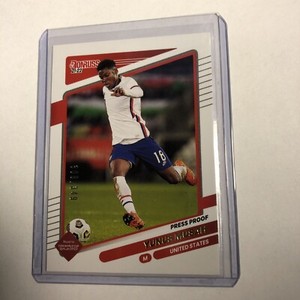 Yunus Musah 2021-22 Donruss Soccer Gold Press Proof #308/349 United States
