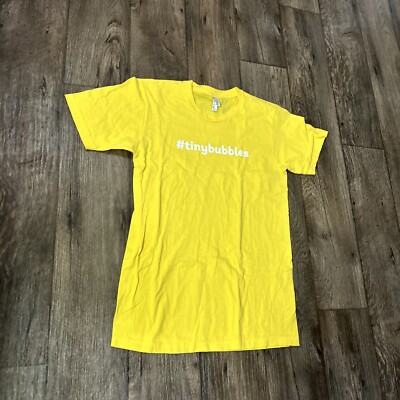 Lipton Sparkling Iced Tea #tiny Bubbles Yellow T-Shirt Mens Size M