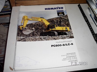 KOMATSU PC 800-8/LC-8 HYDRAULIKBAGGER 2012 24 SEITEN PROSPEKT BROSCHÜRE