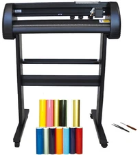24" Vinyl Cutter Plotter Sign Cutting Software 3 Blades LCD Screen Poster Decals