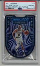2021 OBSIDIAN TUNNEL VISION E/E PURPLE #19 JAYSON TATUM LE 16/75 PSA 10 LOW POP