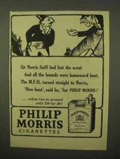 1954 Philip Morris Cigarettes Ad - Sir Norris Sniff