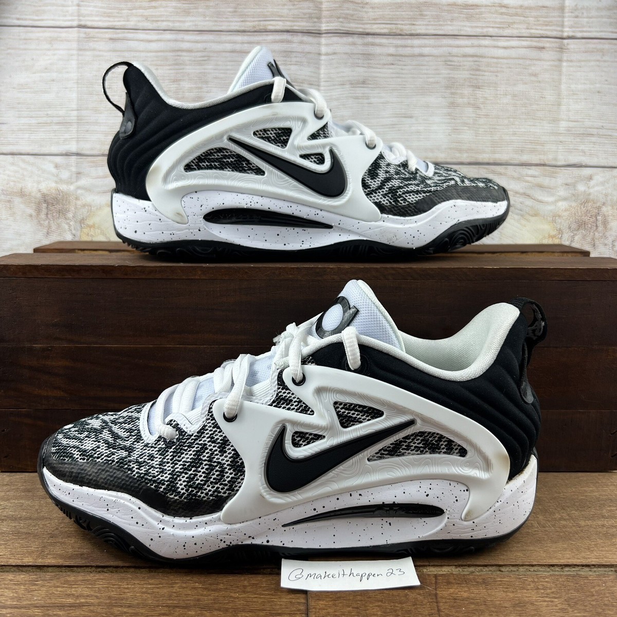Nike KD 15 'Oreo' White Black Kevin Durant DO9826-100 Men Size 5