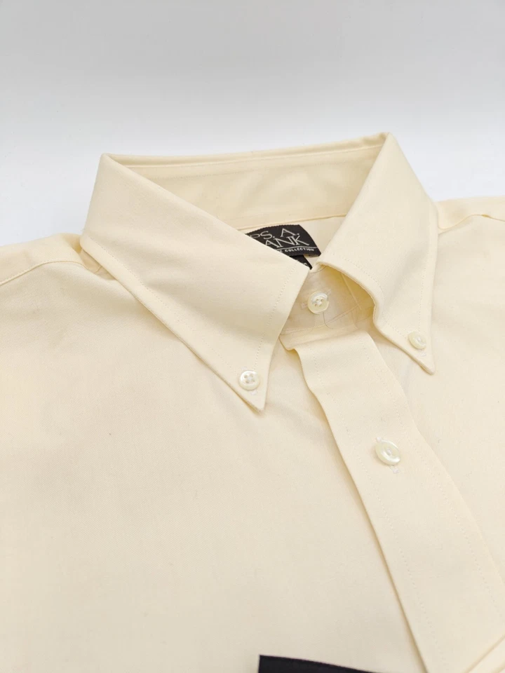 🇺🇲 Nueva Camisa Ejecutiva Jos A Bank Para Hombres 16x34 Con Botones Amarilla Precio de venta sugerido por el fabricante 87,50 USD Foto 4 de 4