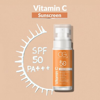 OG BEAUTY SCIENCE LSF 50 PA+++ Sonnencreme mit Vitamin C & Süßholzextrakt - De