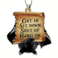 Acrylic Car Ornament, Backpack Accessory - New - Bat