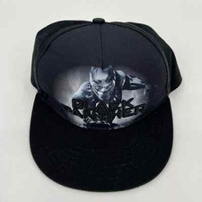 Marvel Snapback Hat Adult One Size OSFM Black Panther Superhero Movie Logo