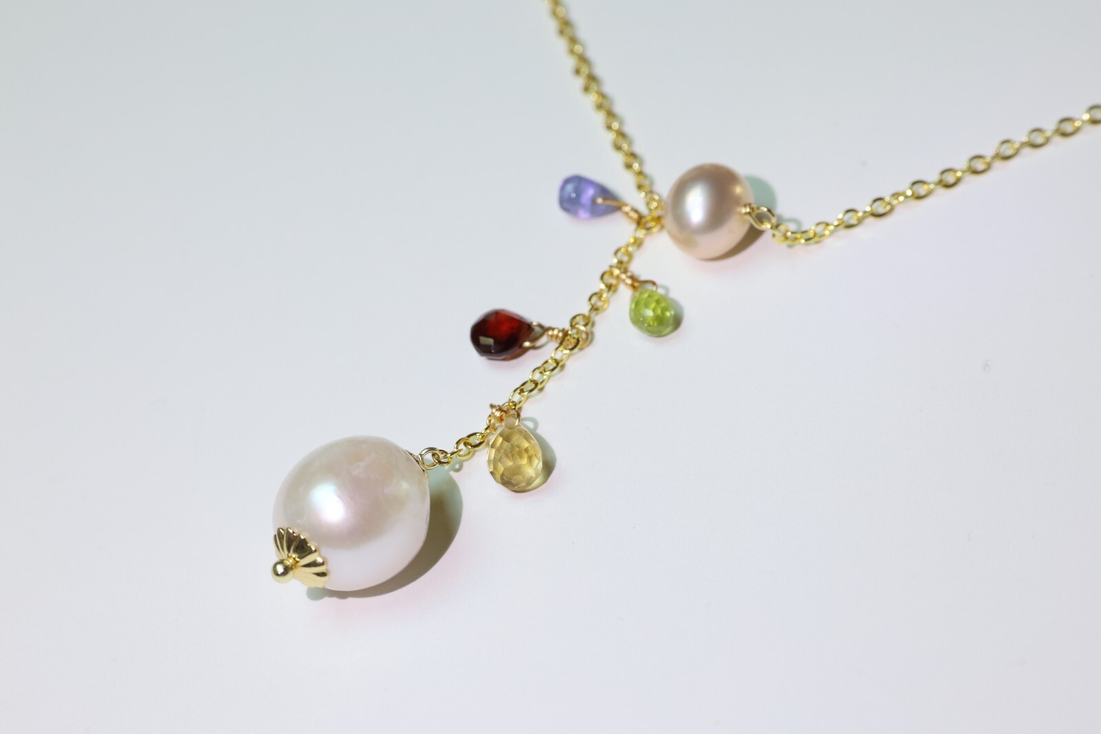Collier gold filled en pierre précieuse fine tanzanite pour femme élégante