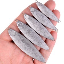 10PCS Unpainted DIY Metal Jig Jigging Spoon Casting Jig Drag Saltwater Bass Lure