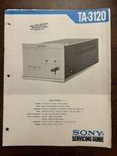 Sony TA-3120 Solid State Stereo Amplifier Service Manual OEM Vintage Diagrams