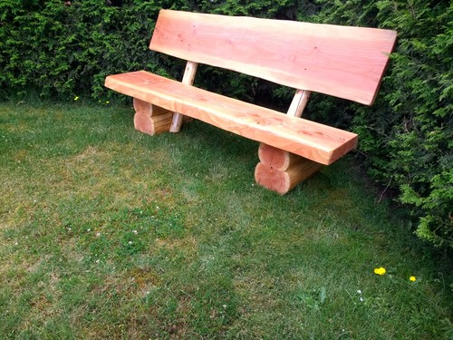 Holzbank, Sitzbank, Gartenbank, Douglasie Lärche Bänke Massivholz - Bild 10 von 12