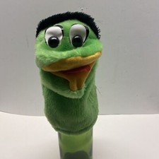 Smith Enterprises Hand Puppet Green Frog Vintage 1970s 8 inches