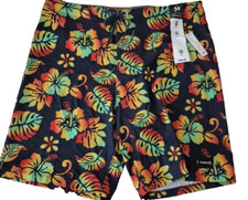 Hurley Swim Trunk Mens 36 Multi Color Phantom Weekender 20 9" Boardshorts NEW