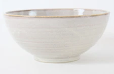Mino ware Japan Ceramics Jumbo Noodle Bowl Beige Ivory ( 1500ml ) made in Japan