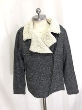 Me Jane Heavy Fleece Side Zip Jacket Coat Girls Size 12 Heather Charcoal Grey