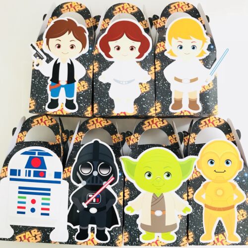 7x Star Wars Lolly Loot Bag Box Party Supplies Bunting Favour Cake Banner Game - Picture 1 of 11