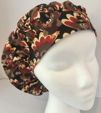 Thanksgiving Turkey Adjustable Scrub Cap Small Medical Bouffant OR Surgery Hat