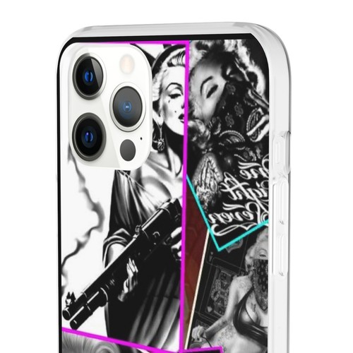 Flexi Cases, Marilyn Monroe Collage iPhone Case, Black and White Phone Cover, - Picture 22 of 49