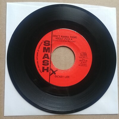 DICKEY LEE Don't Wanna Think About Paula 45 7'' POP ROCK Record Vinyl 1963