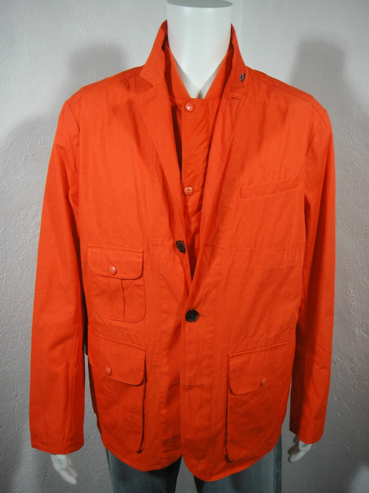 NWT $495 RALPH LAUREN RLX Removable-Vest Wading Coat/Jacket Orange size L