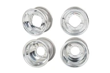 TRX 450R 400EX Front Rear Wheels 10x5 9x8 Alba Racing Polish Rolled Lip 41