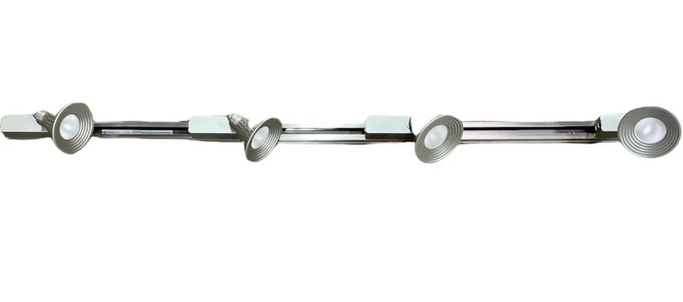 Brushed Nickel Hammered Shade 4 Light LED Linear Track Lighting Kit - Image 2 of 2