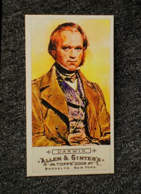 Charles Darwin BAZOOKA BacK   2009 Topps Allen & Ginter mini 116 SERIAL #'d/ 25