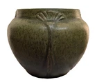Unusual Van Briggle Pottery Large Pot Green Glaze 5.5 ht x 6 diam in 1912 - 14