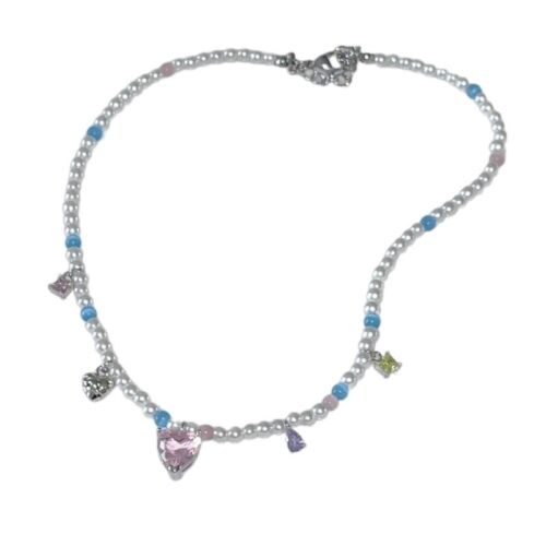 Fashion Crystal Heart Necklace for Women Beads Pendant Choker | eBay