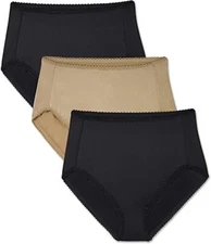 Brillianc Vanity Fair 3-Pack Undershapers HI-CUT BLK/HONEY/BLK SIZE: 5 / S