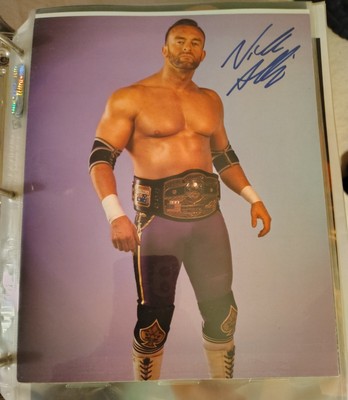 Nick Aldis Signed 8x10 Photo NWA ROH TNA Impact Wrestling Picture Autograph 